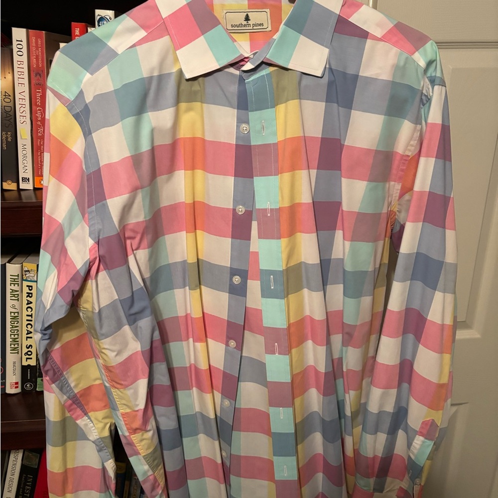 Southern Pines Colorful Checkered Men's Shirt